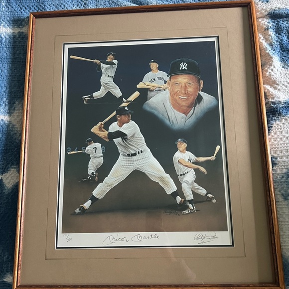 Mickey mantle autographed lithograph 197/250 !!!!! - Picture 1 of 5